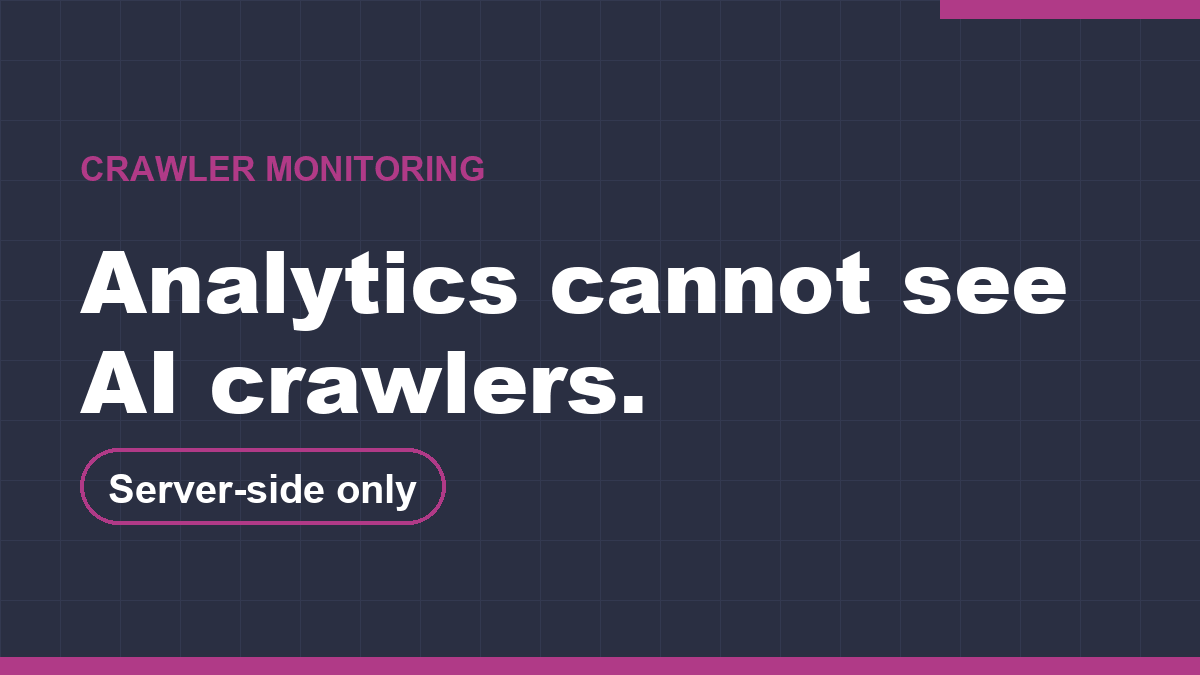 Analytics cannot see AI crawlers